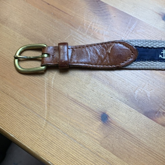 Nautical Theme  Belt w fabric and leather - Picture 4 of 8